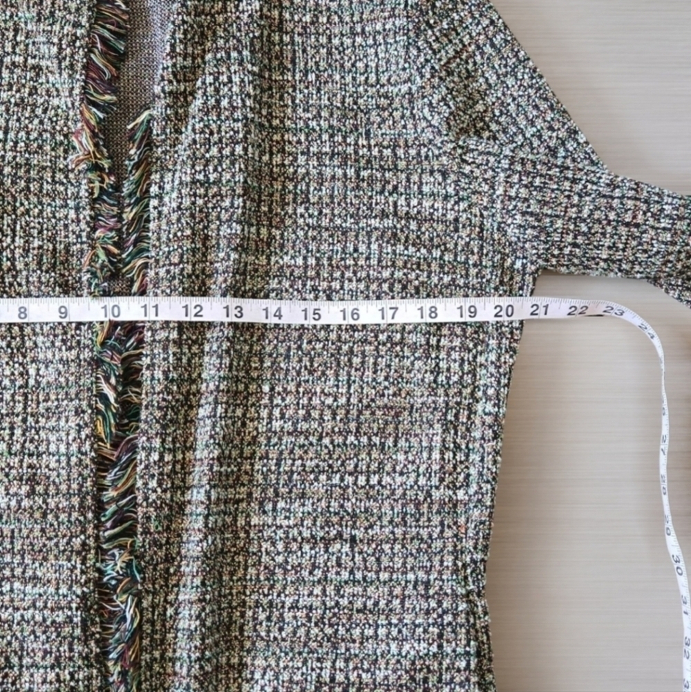 Complete Zara Outfit Oversized Shirt Dress M And Tweed Cardigan Size Large - Picture 4 of 9